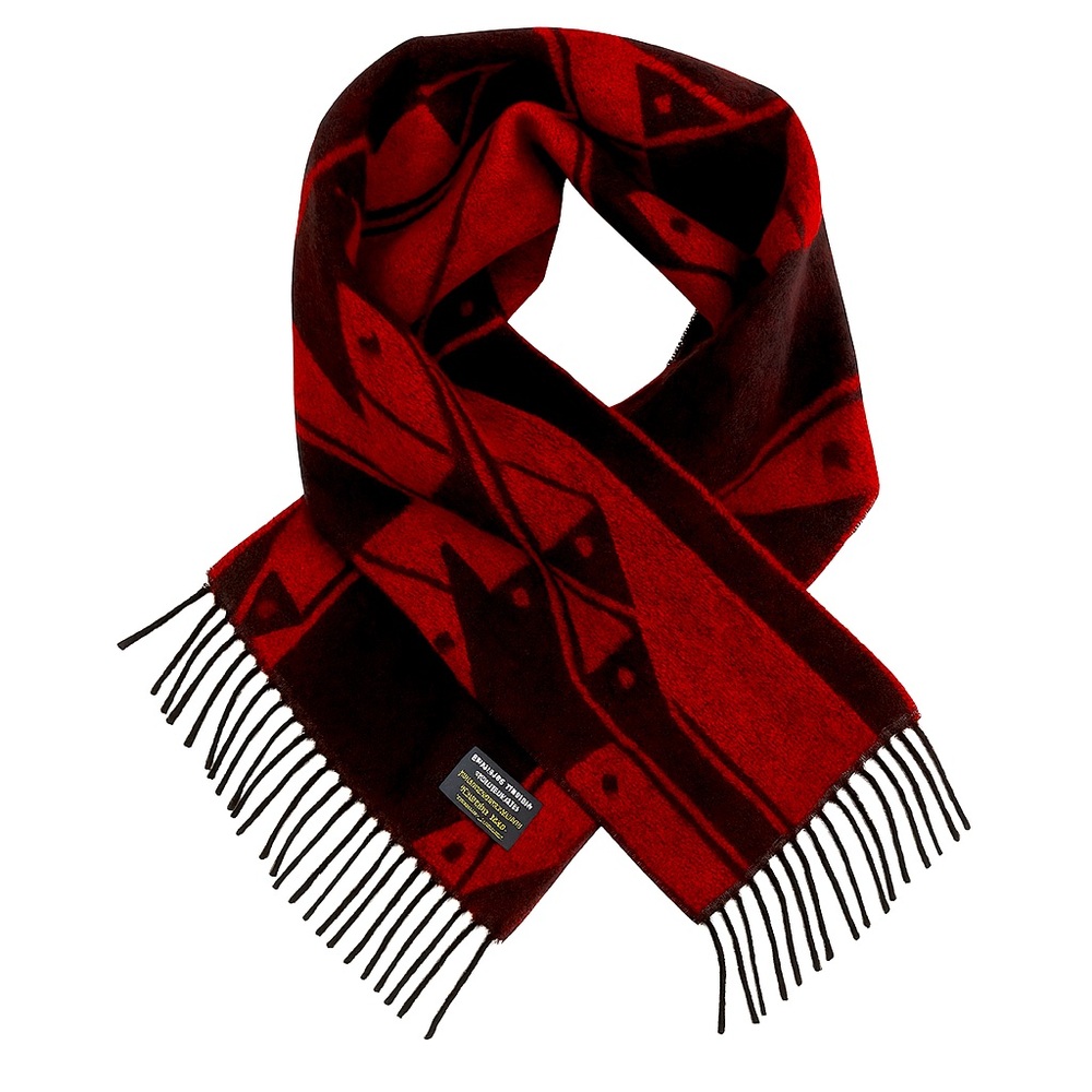 Pierre Cardin Fine Muffler Scarf – Red & Black –‎ Cashmere Finish